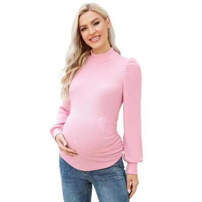 Target Maternity Shirts Side Button and Ruched Maternity Tunic Tops