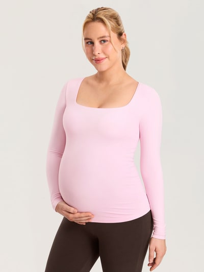 Momanda AirSoft Square Neck Maternity Top - Long Sleeves