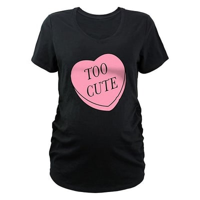 Kohl's Maternity Too Cute Candy Heart Graphic Tee