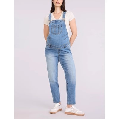Target Women's Relaxed Fit Maternity Denim Overall - Lake Wash - Size: Medium - Motherhood Maternity