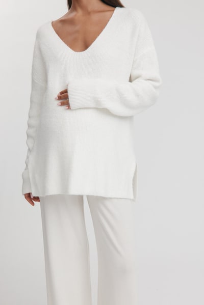 Legoe Heritage Slouchy V Neck Knit