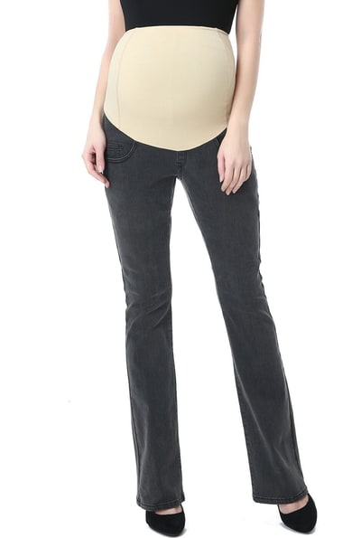 Kimi + Kai Kimi + Kai Maternity "Leni" Modern Boot Cut Denim Jeans