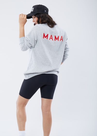 Ingrid+Isabel Mama Maternity Soft Knit Sweatshirt Gray