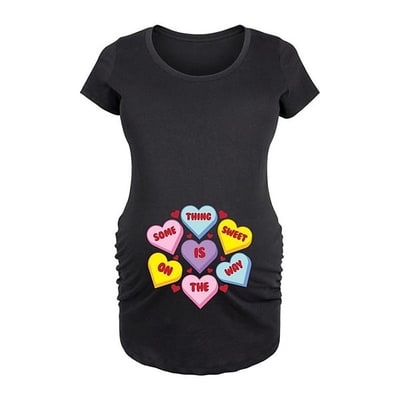 Kohl's Maternity Something Sweet Candy Hearts Graphic Tee