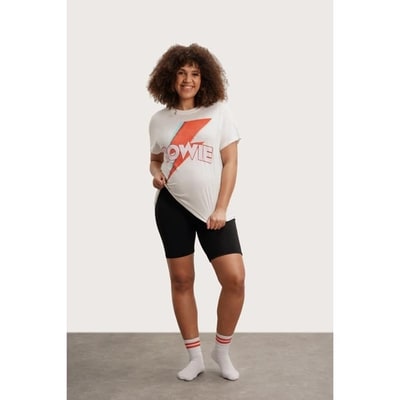 Target NOM Maternity The Groove Tee Bowie White SM