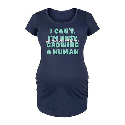 Kohl's Maternity Busy Growing A Human Graphic Tee
