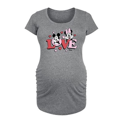 Kohl's Disney's Mickey & Minnie Mouse Maternity Love Graphic Tee