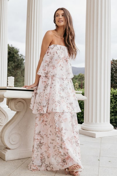 Petal & Pup Bloom Strapless Maxi Dress - Floral