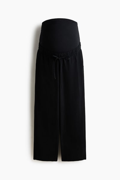 H&M MAMA Linen-Blend Drawstring Pants
