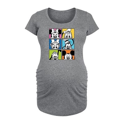 Kohl's Disney's Mickey Mouse & Friends Maternity Grid Graphic Tee