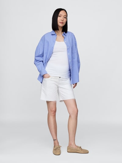 Gap 7" Maternity Full Panel Denim Bermuda Shorts