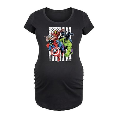 Kohl's Maternity Marvel Avengers American Flag Graphic Tee
