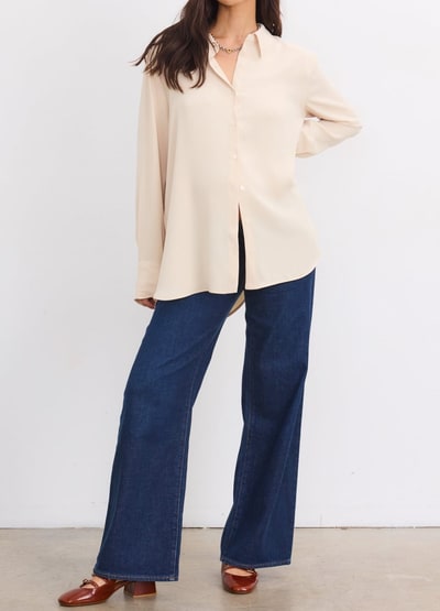HATCH The Celeste Drapey Buttondown
