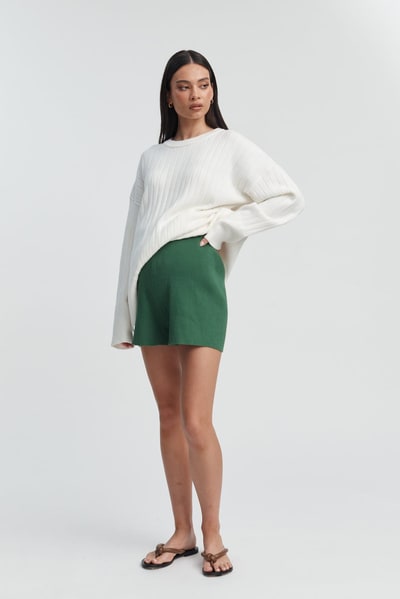 Legoe Heritage Knit Shorts (Bottega Green)