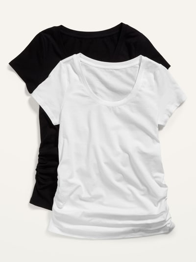Old Navy Maternity Scoop-Neck Side-Shirred T-Shirt 2-Pack