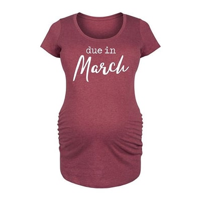 Kohl's Maternity Due In March Graphic Tee