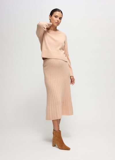 Ingrid & Isabel The Cozy Rib Knit Sweater Midi Maternity Skirt