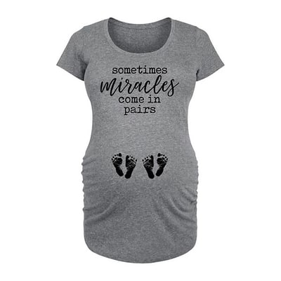 Kohl's Maternity Sometimes Miracles Come In Pairs Graphic Tee