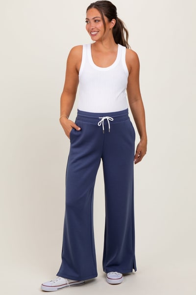 PinkBlush Navy Drawstring Maternity Lounge Pants
