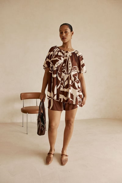 SABO Scarlet Shorts - Painted Tiles