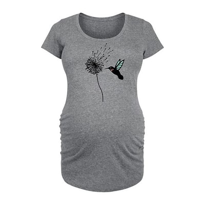 Kohl's Maternity Hummingbird And Dandelion Graphic Tee