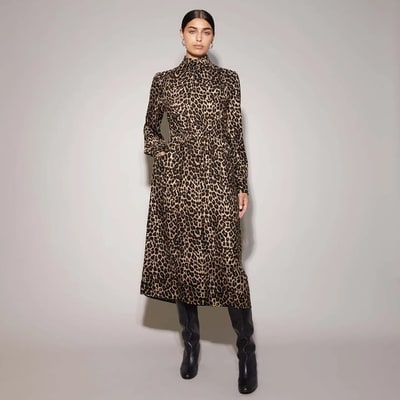 For The Creators Animal Funnel Neck Dress