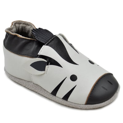 Kimi + Kai Kimi + Kai Unisex Soft Sole Leather Baby Shoes - Zebra