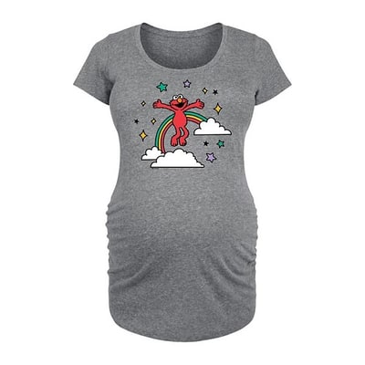 Kohl's Maternity Sesame Street Elmo With Rainbow Graphic Tee