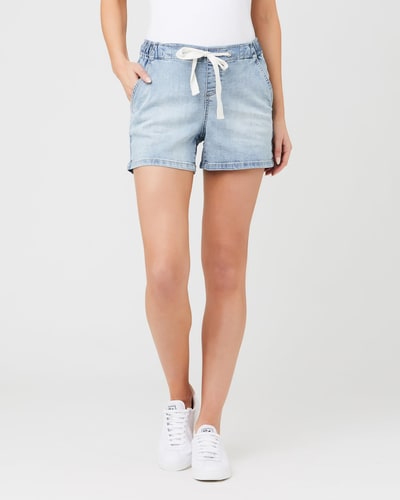 Ripe Maternity Bailey Denim Short Light Blue