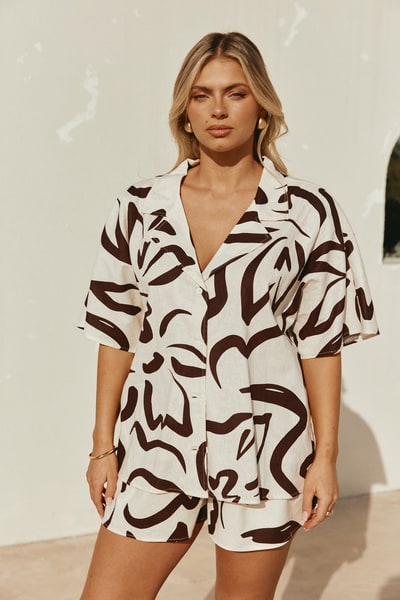 SABO Seona Top - Fleur Lines