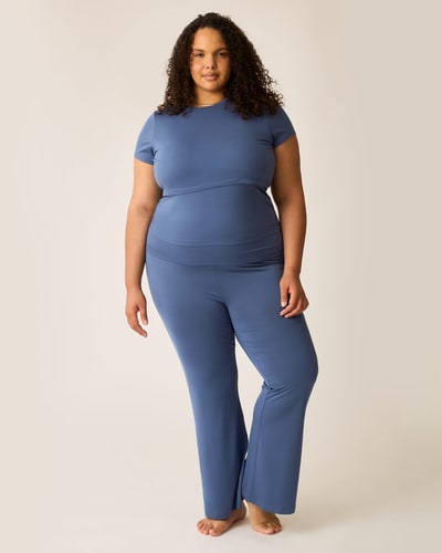 Kindred Bravely The Sunday Maternity & Nursing Pajama Set | Slate Blue