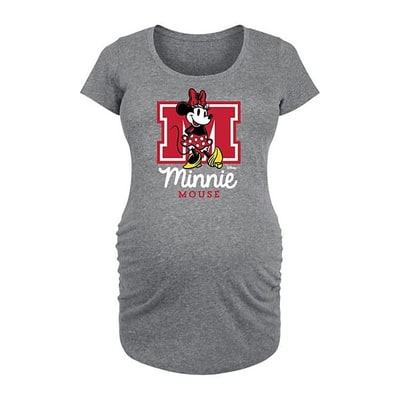 Kohl's Disney's Minnie Mouse Maternity Collegiate Graphic Tee