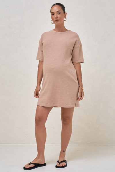 Bae the Label Whats Next Nursing Dress - Mocha