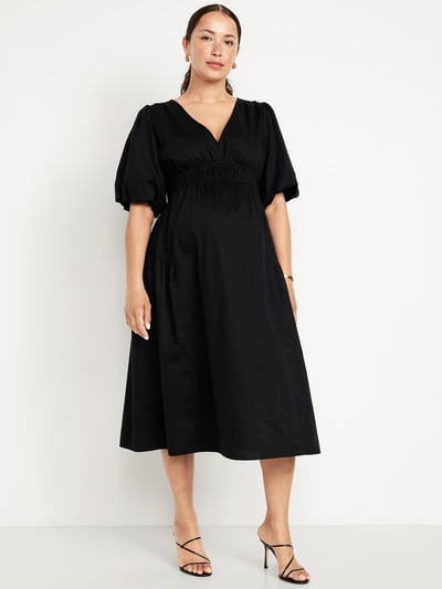 Old Navy Maternity Waist-Defined Midi Dress