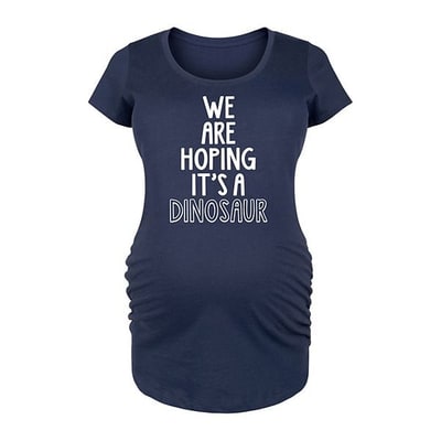 Kohl's Maternity We Are Hoping It's A Dinosaur Graphic Tee