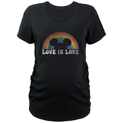 Kohl's Disney's Mickey Mouse Love Is Love Rainbow Maternity Graphic Tee