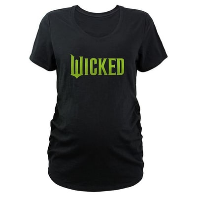 Kohl's Maternity Wicked Fluorescent Green Title Logo Graphic Tee