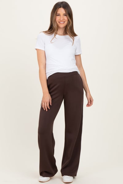 PinkBlush Brown Stripe Detail Maternity Lounge Pants