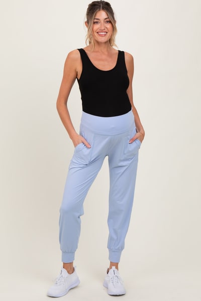 PinkBlush Light Blue Maternity Joggers