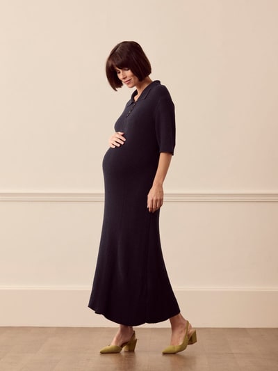 For The Creators Knitted Ribbed Midi Dress