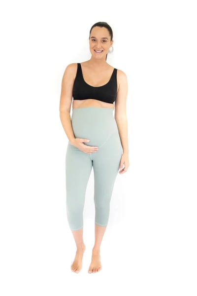 Emamaco 3/4 Maternity Leggings - Spearmint-FINAL SALE ONLY FINAL SALE