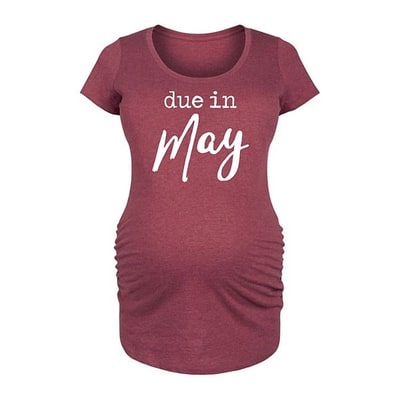 Kohl's Maternity Due In May Graphic Tee