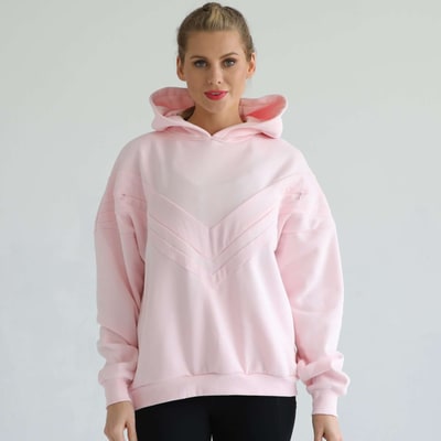 Milk & Baby Isabella Ultra Soft Oversized Nursing & Pregnancy Hoodie | Pedal Blush