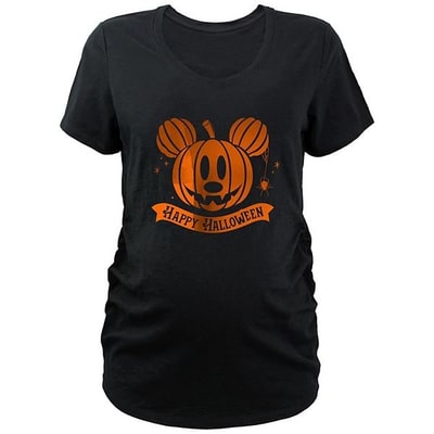 Kohl's Disney's Mickey Mouse Pumpkin Head Happy Halloween Banner Maternity Graphic Tee