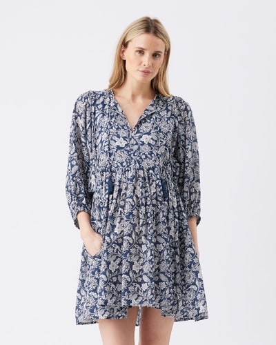 Ripe Maternity Cali Nursing Dress  Ink / White