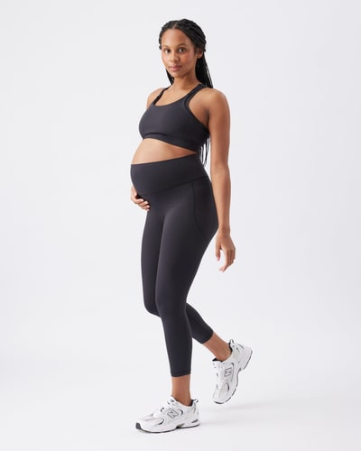 Ripe Maternity Tempo Crop Legging Black