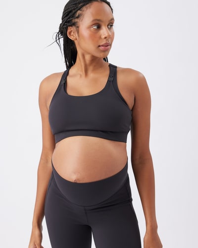 Ripe Maternity Tempo Nursing Crop Top Black
