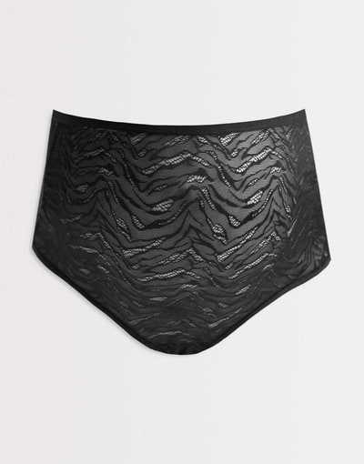 ASOS Mamalicious Maternity sheer zebra mesh over the bump briefs in black