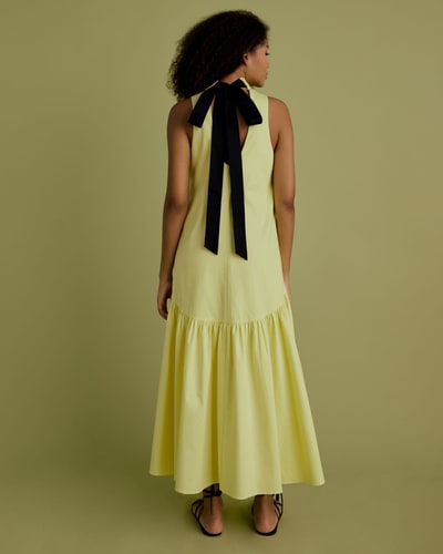 For The Creators Tie Back Maternity Midi Dress