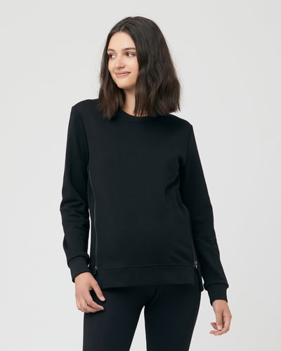 Ripe Maternity Donna Nursing Jumper  Black
